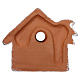 Magnet white and gold hut with palm tree and Nativity Scene in Deruta terracotta s3