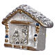 Snowy hut magnet with Nativity terracotta of Deruta s2