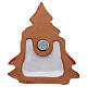 Magnet snowy red Christmas tree with Nativity terracotta of Deruta s3