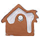 Magnet snowy hut with blue palm tree and Nativity Scene in Deruta terracotta s3