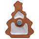 Magnet with Holy Family, polished red Christmas tree, Deruta terracotta s3