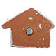 Magnet white hut with golden details and Nativity terracotta of Deruta s3