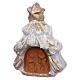 Christmas tree magnet with Nativity in Deruta terracotta, golden and white s2