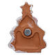 Christmas tree magnet with Nativity in Deruta terracotta, golden and white s3