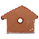Magnet red and white house with golden details and Nativity terracotta of Deruta s3