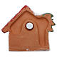 Magnet with Nativity in Deruta terracotta, shack and golden palm tree s3