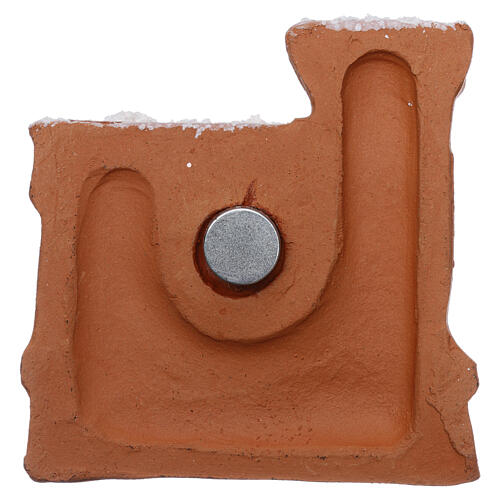 Castle magnet with Nativity natural terracotta of Deruta 2