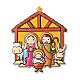 Weihnachtsmagnet mit Weihnachtskrippe und Gebet "Das Jesuskind ist geboren" s1