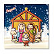 Weihnachtsmagnet mit Weihnachtskrippe und Gebet "Das Jesuskind ist geboren" s3