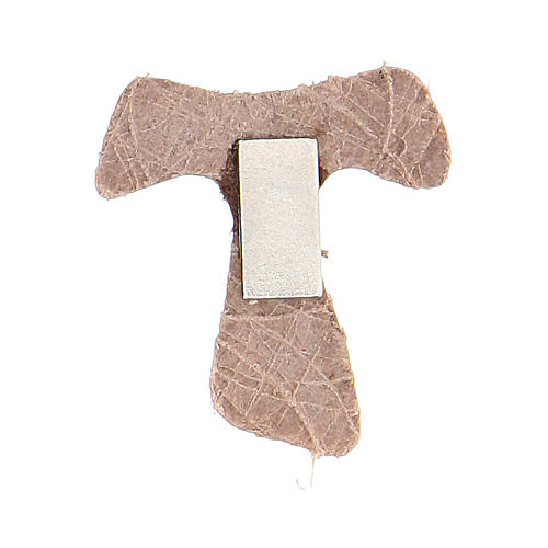Magnes Tau beżowy, prawdziwa skóra, 2cm 2