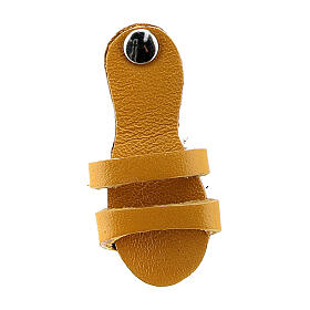 Franciscan sandal magnet yellow real leather 3 cm