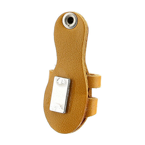 Franciscan sandal magnet yellow real leather 3 cm 3