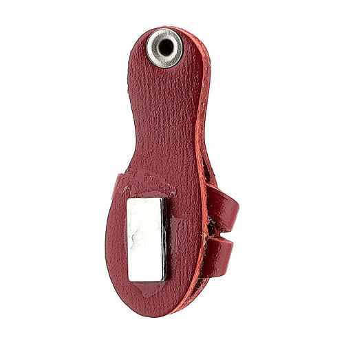 Franciscan sandal magnet red real leather 3 cm 3