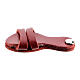 Aimant sandale franciscaine cuir véritable rouge s1