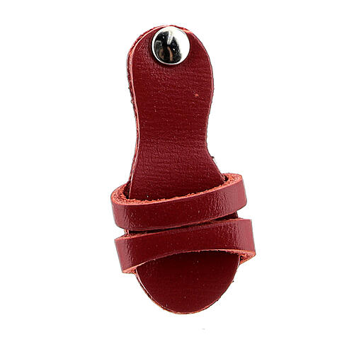 Franciscan sandal magnet real red leather 2