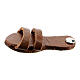 Aimant sandale franciscaine cuir véritable marron s1