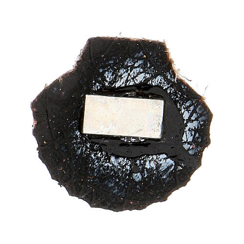 St. James shell magnet black leather 2 cm 2