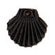 St. James shell magnet black leather 2 cm s1