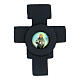 St. Francis cross midnight blue real leather magnet s1