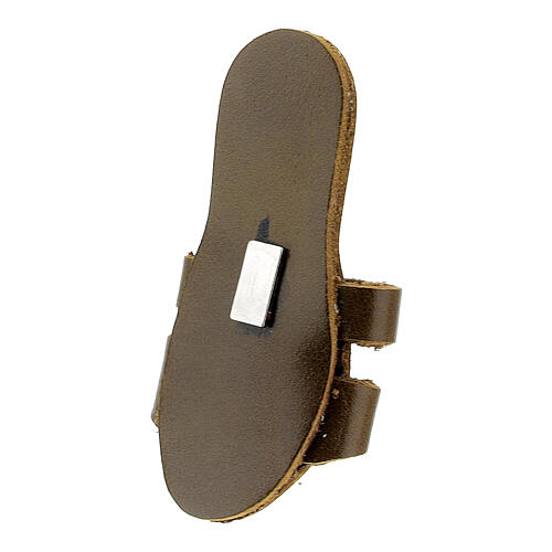 Franciscan sandal magnet with Tau real leather 3