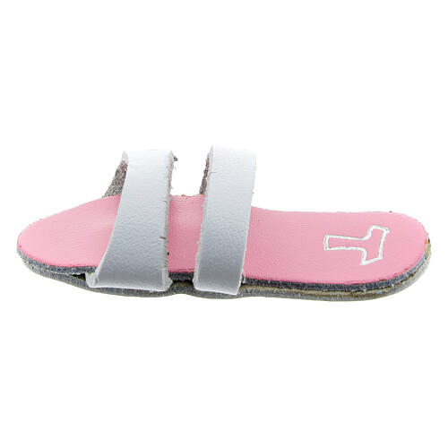 Pink blue sandal-shaped real leather Tau magnet 6 cm 1