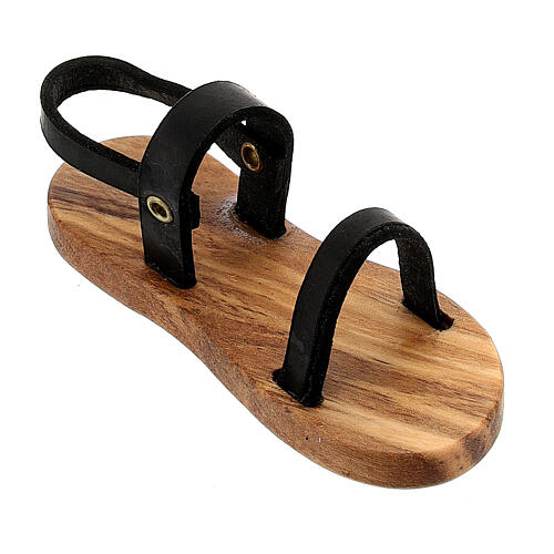 Olivewood sandal-shaped magnet 7x3 cm 3