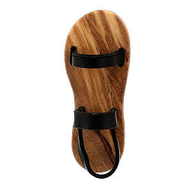 Sandal magnet in olive wood 7x3 cm