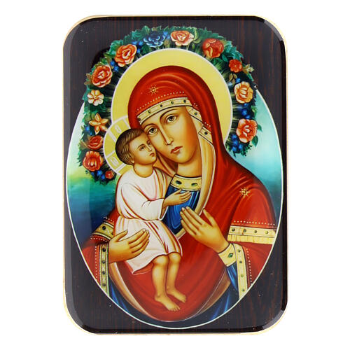 Magnet with Mother of God Jirovitskaya, 4 in 1