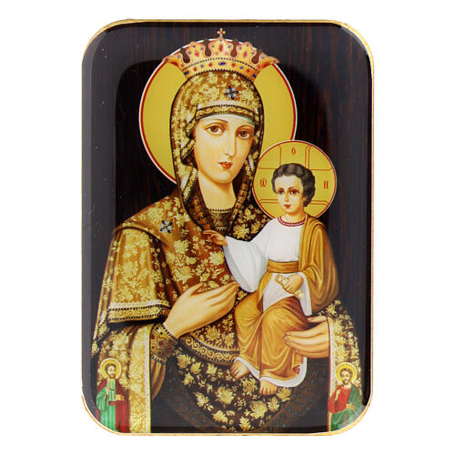 Magnete in legno Madonna di Samonapisavshaiasia 10 cm 1