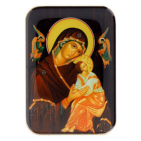 Our Lady of Perpetual Help, magnet of 4 in, wood