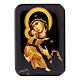 Imán con Virgen Vladimirskaya sobre madera 10 cm s1