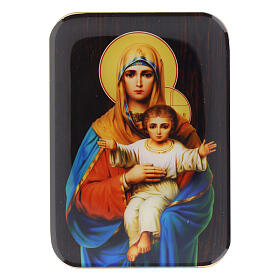 Wooden magnet of the Mother of God Blagodatnoe Nebo, 4 in