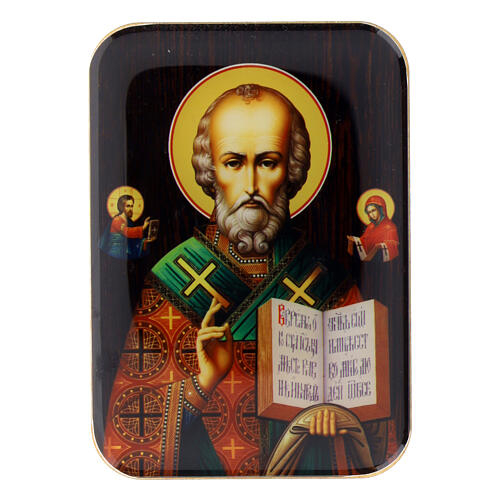 Wooden magnet of Saint Nicholas of Myra, 4 in 1