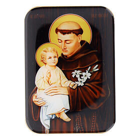 Wooden magnet of St. Anthony of Padua, 4 in