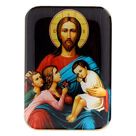 Wooden magnet of the Blessing of children, 4 in