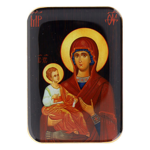 Mother of God of Three Hands, magnet of 4 in, wood 1