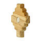 Cross-shaped olivewood magnet, white rays and Carlo Acutis' image, 1.3x1.5 in s2