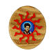 Carlo Acutis Magnet Red Sun in Olive Wood s1