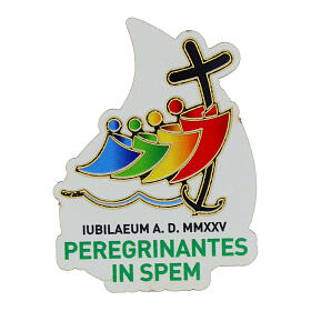 Colored magnet with official Jubilee 2025 logo, sail shape 5x4 cm