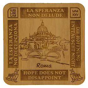 Jubilee magnet with Rome, 3x3 in, Monastery of the Poor Clare Nuns of Albano Laziale