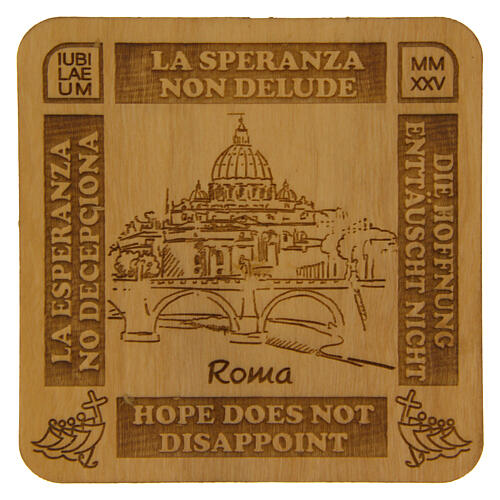 Jubilee magnet with Rome, 3x3 in, Monastery of the Poor Clare Nuns of Albano Laziale 1