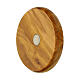 Round magnet of Carlo Acutis, olivewood, blue sun, 1.4 in s2