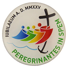 Round magnet of Jubilee 2025, colourful official logo, diam. 2.5 in