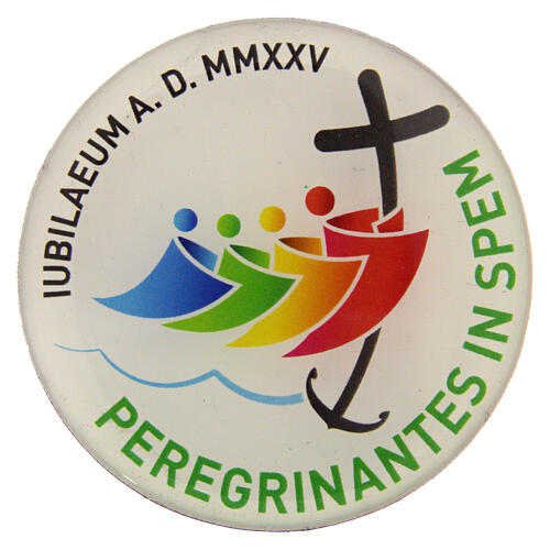 Imán redonda Jubileo 2025 logotipo oficial coloreado diám 6 cm 1