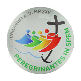 Official Jubilee 2025 glass logo magnet 5 cm