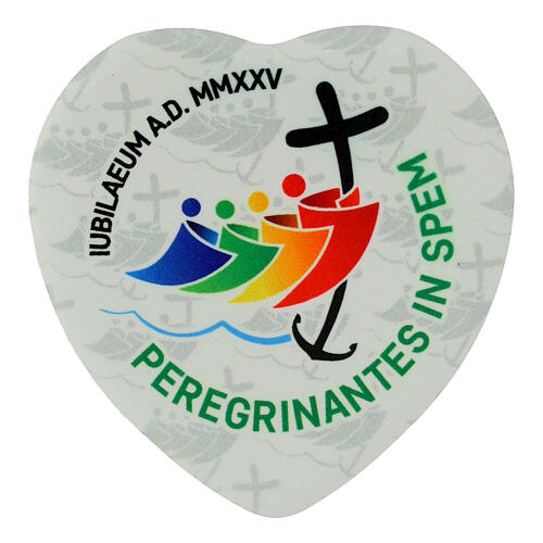 Heart magnet with official Jubilee 2025 Latin logo 1