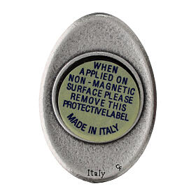 Magnet of Jubilee 2025 logo in zinc alloy, 4x3 cm