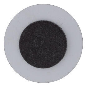 Calamita con piastrina alluminio tonda San Cristoforo 4 cm