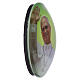 Pope Leo XIV Glass Magnet Waving, Green Background 5 cm s2