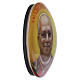 Íman com retrato do Papa Leão XIV em vidro fundo dourado 5 cm s2